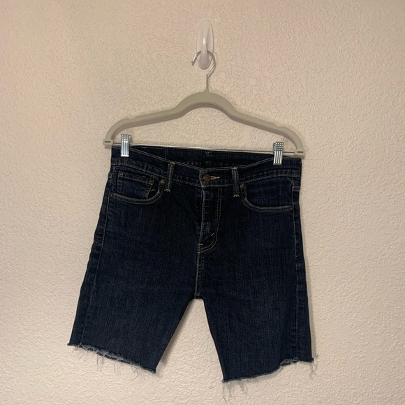 Levi Super Skinny 510 Jean Shorts Size 30 Cut Off Blue - Picture 2 of 10